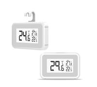 Elitech Fridge Thermometer Digital Freeze Refrigerator Thermometer Waterproof Large LCD Display Max/Min Record Function TM-2T 2 Pack