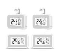 Elitech Fridge Thermometer Digital Refrigerator Thermometer Waterproof Large LCD Display Max/Min Record Measure Range -10℃~50℃ TM-2T 4 Pack