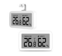 Elitech Fridge Thermometer Hygrometer Digital Freeze Refrigerator Thermometer Waterproof Large LCD Display TM-2TH 2 Pack
