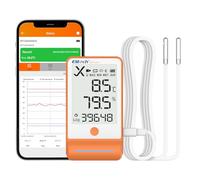 Elitech GSP-6 Pro Temperature Humidity Data Logger Bluetooth Hygrometer Thermometer with Shadow Data 100000 Points Storage PDF Export MAX MIN AVR MKT for Refrigerator Fridge HACCP Compliant
