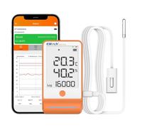 Elitech GSP-6Pro GLE+THE Bluetooth Temperature Humidity Logger Digital Thermometer with Shadow Data 100000 Points Data Storage PDF Export, MAX MIN AVR MKT Ideal for Cold Chain HACCP Compliant