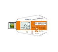 Elitech LogEt 1TH Temperature and Humidity Data Logger with Light Sensor,Single Use PDF Report USB Port 16000 Points