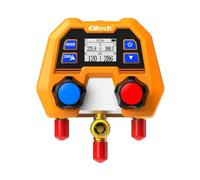 Elitech Refrigerant Manifold Gauge Digital, 600 PSI/41 Bar, 88+ Refrigerant Types & Pressure/Temp Measurement, IP54 Rated for Automotive AC & HVAC Systems, No APP DMG-2SE