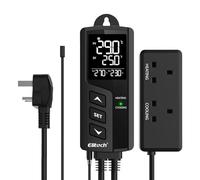 Elitech Temperature Controller Non-WIFI 2-Stage Outlet Thermostat Heating and Cooling for Aquarium Homebrew Seed Fermenter Greenhouse 220V, STC-1000Pro