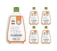 Elitech Temperature Data Logger USB Recorder Single-use RC-17 5 Packs, Adjustable Parameters, 120 Days Transportation, Auto PDF Temp Monitoring Report -30～70℃