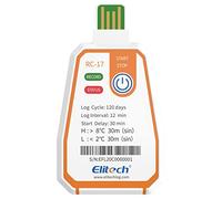 Elitech USB Data Logger Recorder Single-use Disposable RC-17, up to 120 Days Transportation, Auto PDF Temperature Monitoring Report -30～70℃