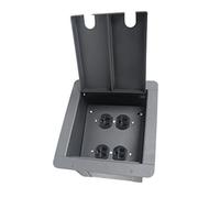 EliteCoreAudio FB-QUAD-AC Recessed Floor Box with 2 Duplex AC Connection