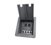 EliteCoreAudio FB4+AC Recessed Floor Box with 4 XLR, 1 Duplex AC Connection