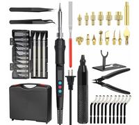 ELITECTK 3D Printer Accessories, 3D Printing Tools Kit, 3D Print Finishing Tools Includes Soldering Iron, Trimming Heads, Brass Nuts with Connector, Deburring Tools for Smoothing, Modifying 3D Print