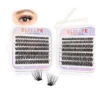 Elitefe DIY Eyelash Extension Kit, Eyelash Extension Kit, Eyelash Extensions Kit, Eyelash Extensions 10-16mm, Individual Eyelash Extensions with Eyelash Binding and Eyelash Tweezers, 280 Pieces, 450D