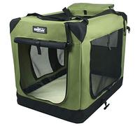EliteField Sage Green 42" 3-Door Soft Dog Crate, 42" long x 28" wide x 32" high