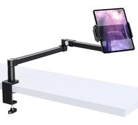 elitehood 71cm Long Arm iPad Holder for Bed & Desk, Aluminum Adjustable iPad Stand for Desk, Bed Tablet Holder Arm Mount Compatible with Phone, IPad Pro Air Mini and 4.7-13in Devices