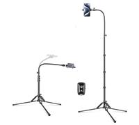 Elitehood Aluminum Phone Tripod - Adjustable Gooseneck, 6.8 Feet Tall, Black, Compatible with iPhone 15 Pro Max/15 Pro/14/13, Android Cell Phones