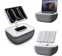 elitehood iPad Stand for Bed, Adjustable Tablet Pillow Cushion Holder for Bed, Book Holder Stand for Reading Compatible with iPad Pro Air, Kindle, Books & 4-15.6 inch Tablets