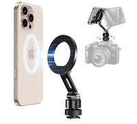 elitehood Magsafe Phone Tripod Mount Adapter with 360° Rotatable Cold Shoe & 1/4” Screw, Magnetic Camera Phone Mount, Aluminum iPhone Holder for Tripod Camera Video Recording Live Streaming Vlogging