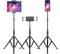 elitehood Tall iPad Stand Floor, 360 Degree Rotating iPad Tripod Stand, Adjustable 65” Tablet Tripod Holder Mount for Stream/Watching, Compatible with 4.7-13” Tablet, iPhone and Cell Phone