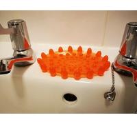 EliteKoopers 1Pcs Orange Small Balls Design Soap Dish Drain Tray Dish Holder Container Soap Box for Bathroom, Shower