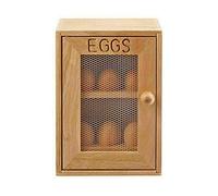 EliteKoopers 2-Tier Bamboo Wood Egg Storage Rack Holder Cabinet For Kitchen Egg Store Upto 12 Eggs