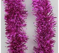 EliteKoopers 2M Hot Pink Chunky Shiny Glitter Christmas Tree Garland for Birthday Party Wedding Decoration (1 Pcs)
