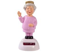 EliteKoopers 2Pcs Set Queen and Corgi Fun Collectable Solar Powered Pal For Dancing and Waving Novelty Gift Item