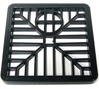 EliteKoopers 2Pcs Square Black Plastic Drain Cover Grate Gulley Grid Gutter Guard