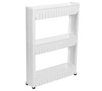 EliteKoopers 3 Tier Slideout Storage Trolley Organizer On Wheel For Kitchen Store Rack Shelf