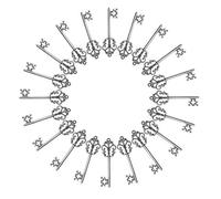 EliteKoopers 40pcs Vintage Charms Santa Magic Antique Silver Magic Keys Pendant Christmas Jewellery