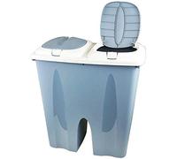 EliteKoopers 50L Recycle Bin Duo Double Compartment Waste Paper Bin For Kitchen Garden (1 Pcs)