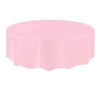 EliteKoopers 84" Diameter Plastic Circular TableCloth TableCover Wipe Clean for Party Wedding (1Pcs)
