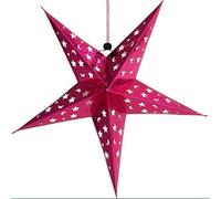 EliteKoopers Paper Xmas String Hanging Star For Christmas Decoration Tree Party Ornament (1 Pcs) (80cm, Rose Red)