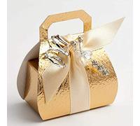 EliteKoopers Pelle Gold Boxes For Wedding Christmas Party Gift Favour (10Pcs)