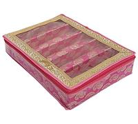 EliteKoopers Pink Bangle Storage Jewellery Bracelet Gift Box Indian (5 Rod)