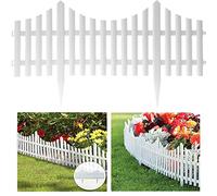 EliteKoopers Plastic Flexible Grass Lawn Flowerbed Border Edge For Garden Edging Picket Fence (8 Fence)