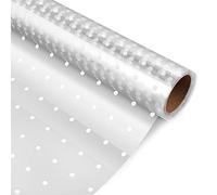 EliteKoopers White Dot Cellophane Gift Wrap For Birthday, Fathers Day, Wedding Flower Hamper Wrapping