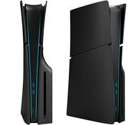 ElitePlay Black PS5 Slim Faceplates Cover Case Replacement Plate Shell Matte Black Accessories for Playstation 5 Slim Model Disc Edition