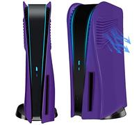 ElitePlay Galaxy Purple PS5 Faceplate with Cooling Vents Cover Curved Replacement Plates Shell Accessory for Playstation 5 Disc Edition