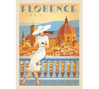ELITEPRINT FLORENCE LADY VINTAGE ITALY ITALIAN TRAVEL TOURISM POSTER REPRINT A3 CLASSIC ON 250GSM PRINT MATERIAL