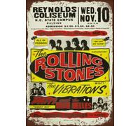 ELITEPRINT Vintage Retro Wall Decor Poster-Metal Sign-Tin Sign for Bar Pub Cafe Bedroom Living Room-Club-Home Club Tavern-Multi-coloured-A3-A4-A5 Size (A3, 62. ROLLING STONES CONCERT)