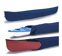 EliteShield Canoe Cover Kayak Cover; Waterproof UV Resistant Marine Grade Polyester Canoe Kayak Boat Storage Cover fits 13 ft-14 ft Long, 110 Inches Girth Navy Color