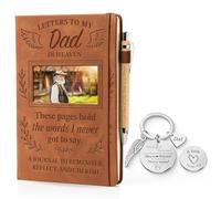 EliteSign Letters to My Dad in Heaven Journal with Photo Slot, Memorial Gift for Loss of Father, Grief A5 Notebook with Pen & Angel Keychain, Bereavement Sympathy Gift for Dad Remembrance