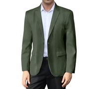 EliteSpirit Men's Lightweight Casual Blazers Sport Coats Regular Fit Suit Blazer Jackets Two Button, Dark Green, XXL