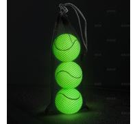 EliteTrace Glow in The Dark Tennis Balls, 3 Pack Training Tennis Balls Practice Balls, Pet Dog Playing Balls, Come with Mesh Bag for Easy Transport, Good for Pet Traning and Beginner Training Ball