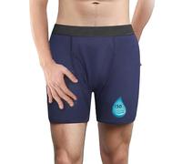 Elitevienna Mens Incontinence Underwear, Octipa Men's Ultra-Absorbent Incontinence Boxer Briefs, 100ML Absorbency Washable Reusable Cotton Bladder Leakproof Boxer Briefs (Blue,XL)