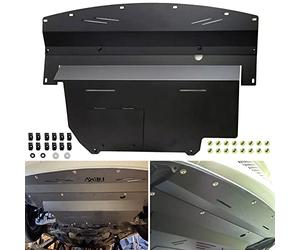 ELITEWILL Black Aluminum Front Lower Engine Splash Shield Guard Under Tray Cover Skid Plate Fit for 2003-2009 Nissan 350Z & 2003-2006 Infiniti G35 and 03-07 G35 Coupe