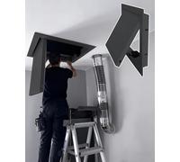 Elitix Ceiling Access Door with Drywall Spring, Kitchen Plumbing Inspection Panel for Rv Toilet, Shower Valve Wall Hole Cover, Vent Decorative Panel(Black,930x930mm/37.2x37.2in)