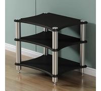 Elitix Hifi Stand 1 2 3 4 Tier Audio Cabinet Media Stand, Open Stereo Audio-video Shelving Racks for Printers Game Console Tv Box, Office Record Player System(Black,60x48x62cm)