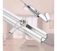 Elitix Picture Rail Picture Hangers for Mobile Home Wall, Adjustable Photo Hanging System Complete Kit Display, Artwork Suspension Bracket Customized Track, Museum Rail(6.5'/2m Cable)