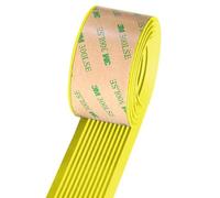 Elitix Vinyl Flexible Stair Nosing for Curved Steps, Steps Edge Protector Strip with Non-slip Surface, Plastic Edge Trimming Seal Molding Trim, Can Be Cut(Yellow,6M (19.6FT)_60MM(2 3/8"))