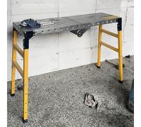 Elitix Work Platform Indoor Foldable Scaffolding Equipment, Hedge Cutting Scaffolds Platform for Home Construction, Portable Uneven Ground Walk Boards Workbench(160cm(63"))