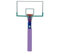 Elitix Wrap Around Basketball Pole Pad Wrap for Playground, 22mm Dia Pole Padding Cover for Garage Basement Gym, All-weather Awning Poles Collision Barrier(Purple,H 240cm(2400mm))